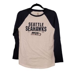 NFL Seattle Seahawks White & Blue Top Size Boys XXL